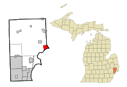 Macomb County Michigan Incorporated and Unincorporated areas New Baltimore Highlighted